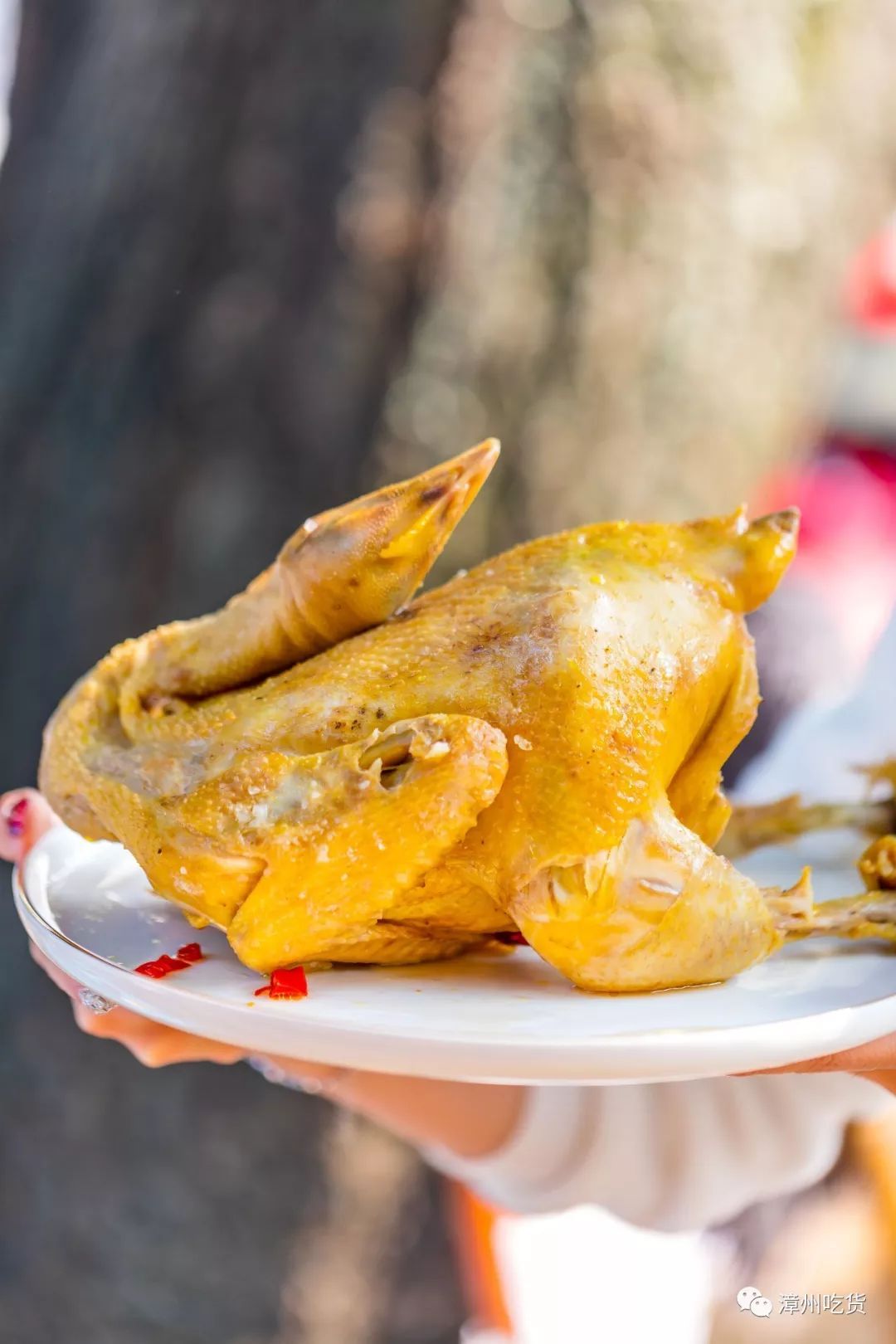 4将鸡肉洗净,沥干水分,均匀涂抹适量盐鸡粉这是制作